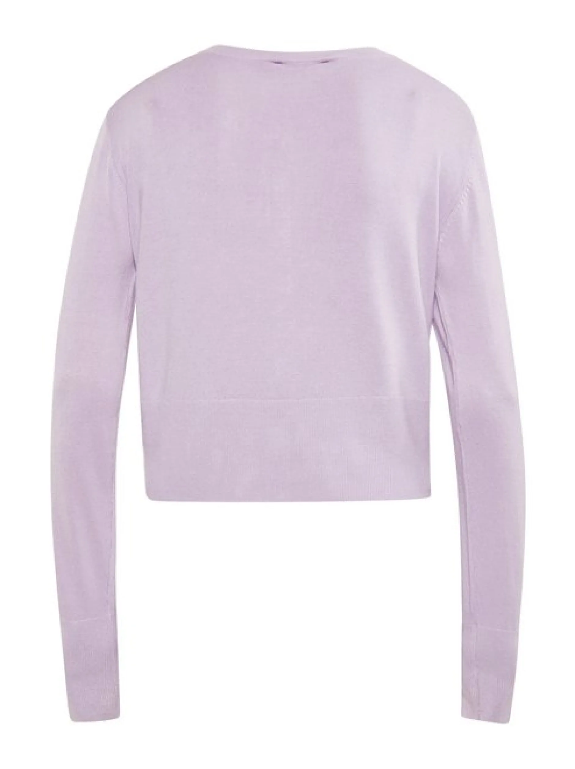 Faina Damen Strickjacke in lila - Ausschnitt: Rundhals