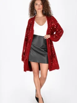 Faina Damen Strickjacke in rot