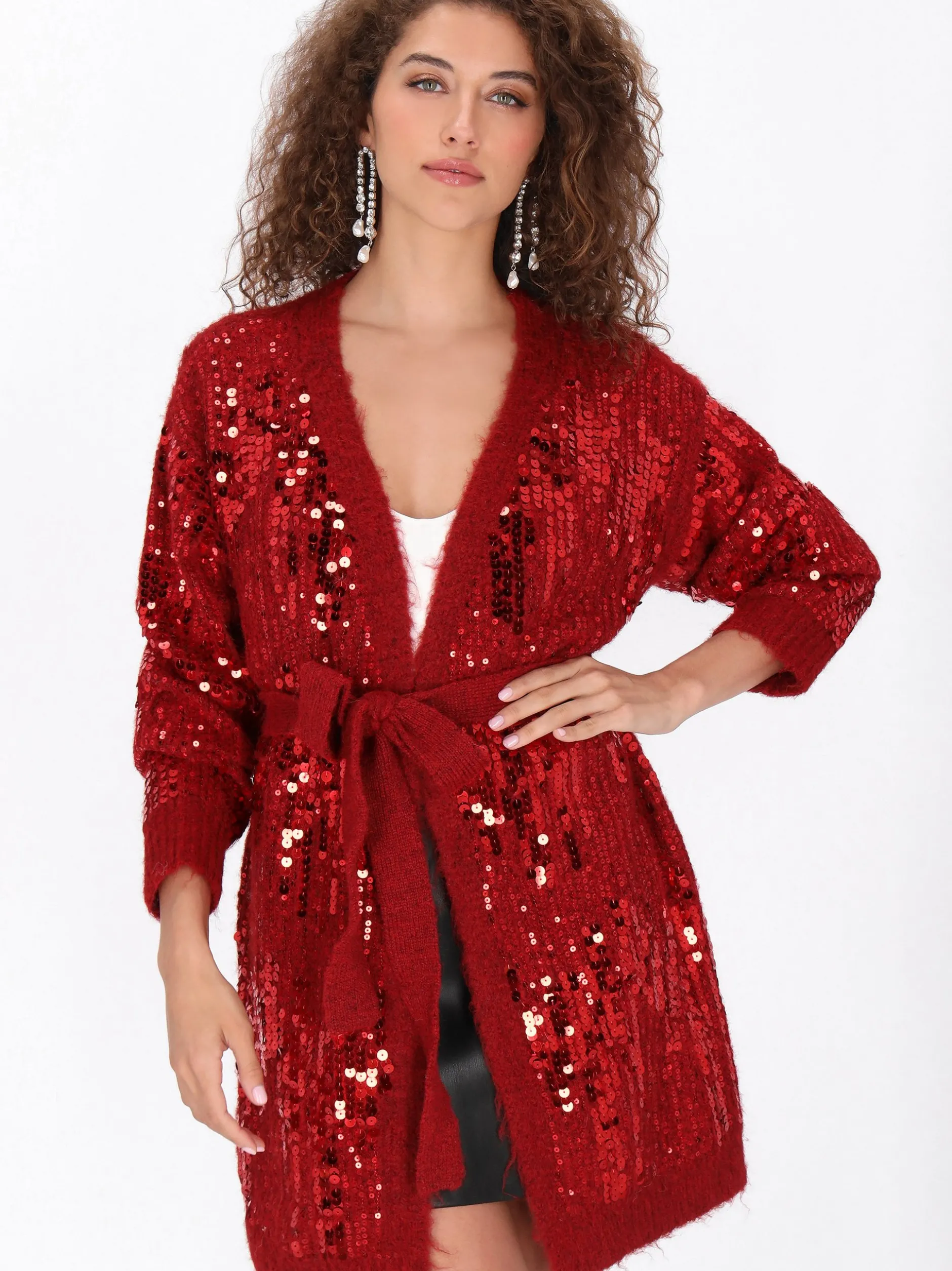 Faina Damen Strickjacke in rot