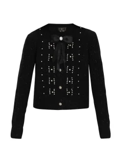 Faina Damen Strickjacke in schwarz