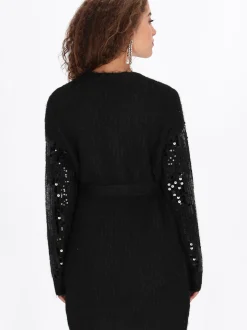Faina Damen Strickjacke in schwarz