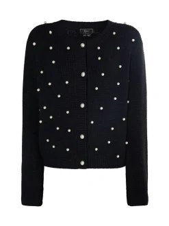 Faina Damen Strickjacke in schwarz