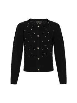 Faina Damen Strickjacke in schwarz