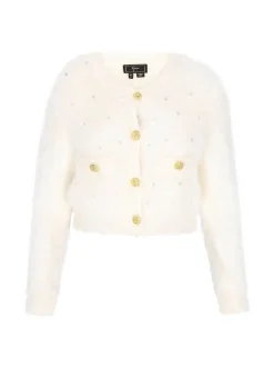 Faina Damen Strickjacke in weiß