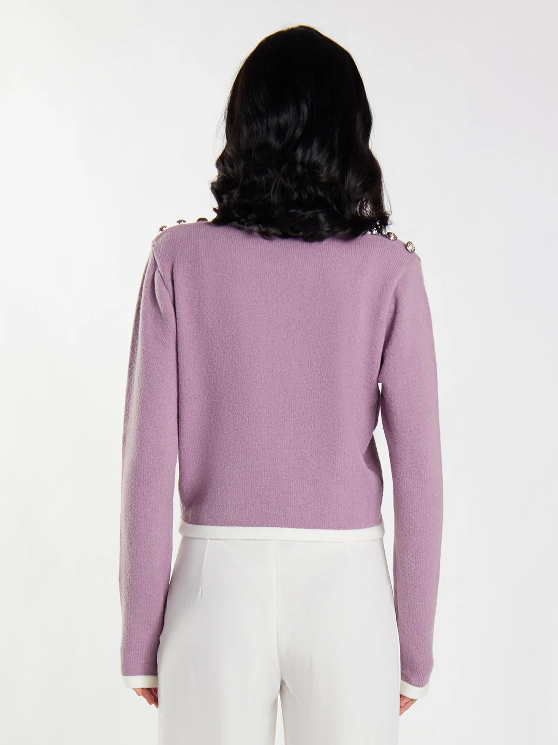 Faina Damen Strickpullover in lila