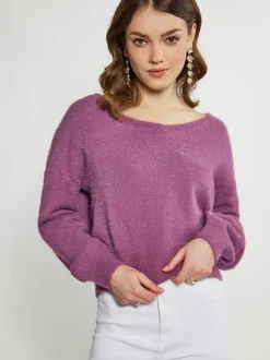 Faina Damen Strickpullover in lila