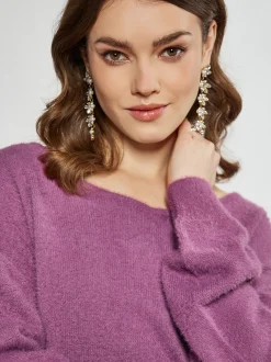 Faina Damen Strickpullover in lila