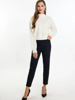 Faina Damen Strickpullover in weiß