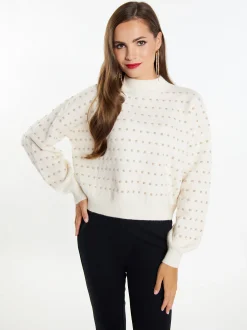 Faina Damen Strickpullover in weiß
