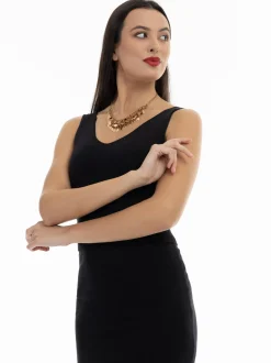 Faina Damen Strick-Tanktop in schwarz