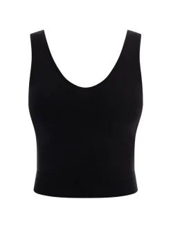 Faina Damen Strick-Tanktop in schwarz