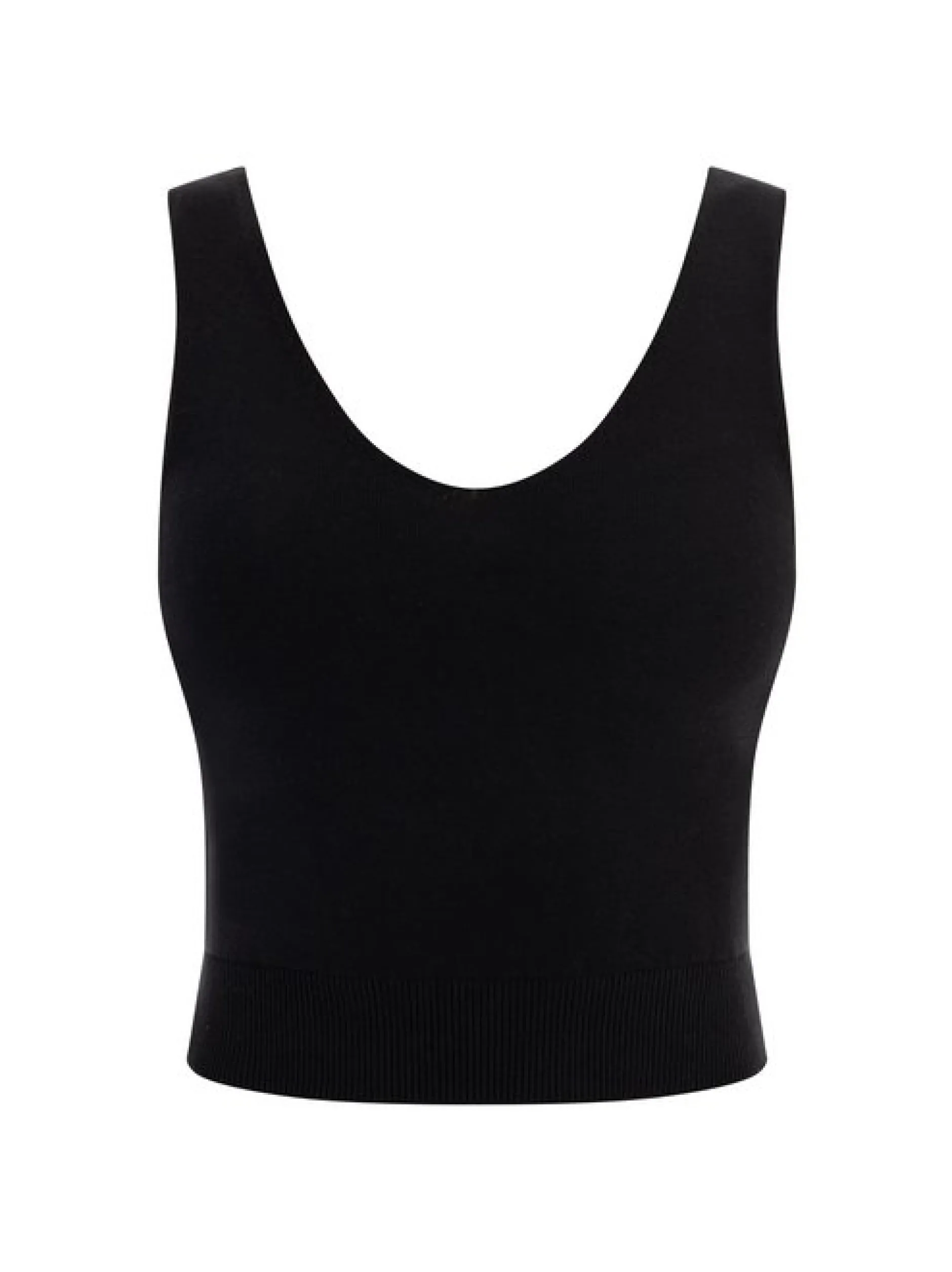Faina Damen Strick-Tanktop in schwarz