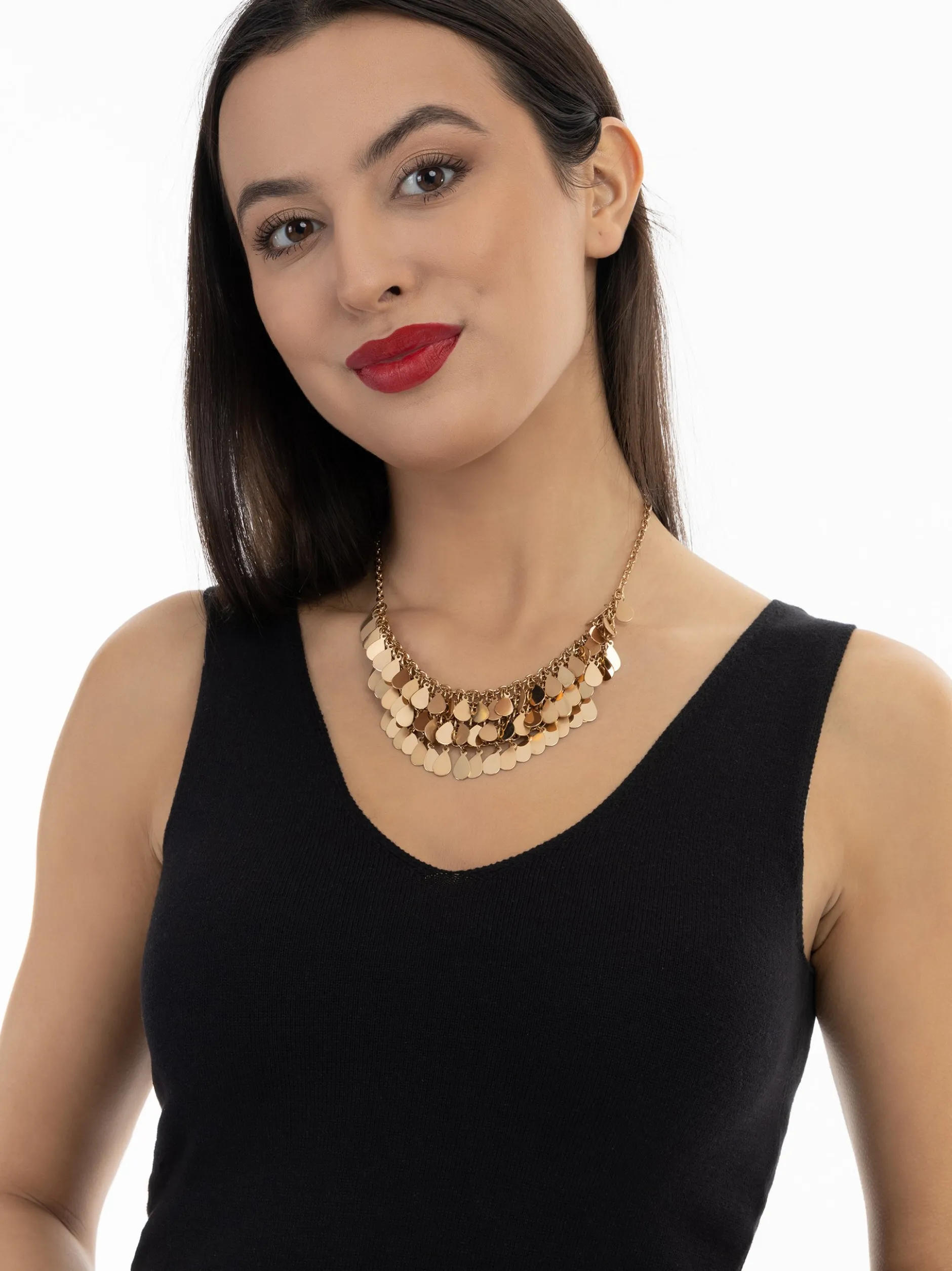Faina Damen Strick-Tanktop in schwarz