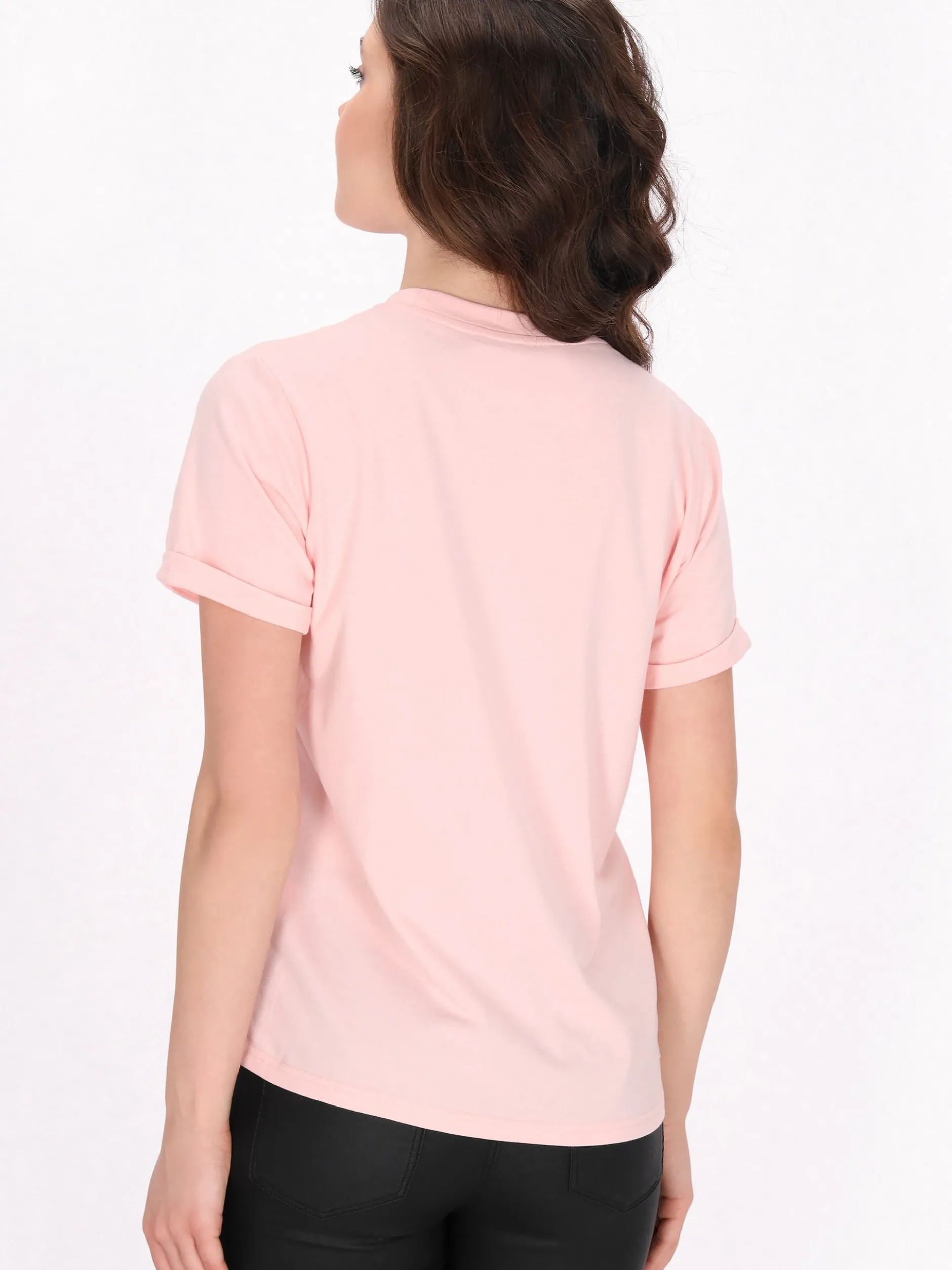 Faina Damen T-Shirt in pink - Ausschnitt: Rundhals