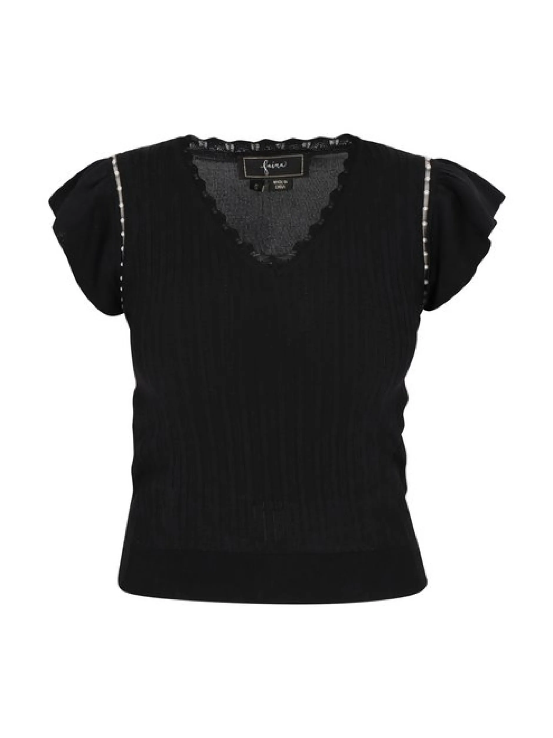 Faina Damen T-Shirt in schwarz