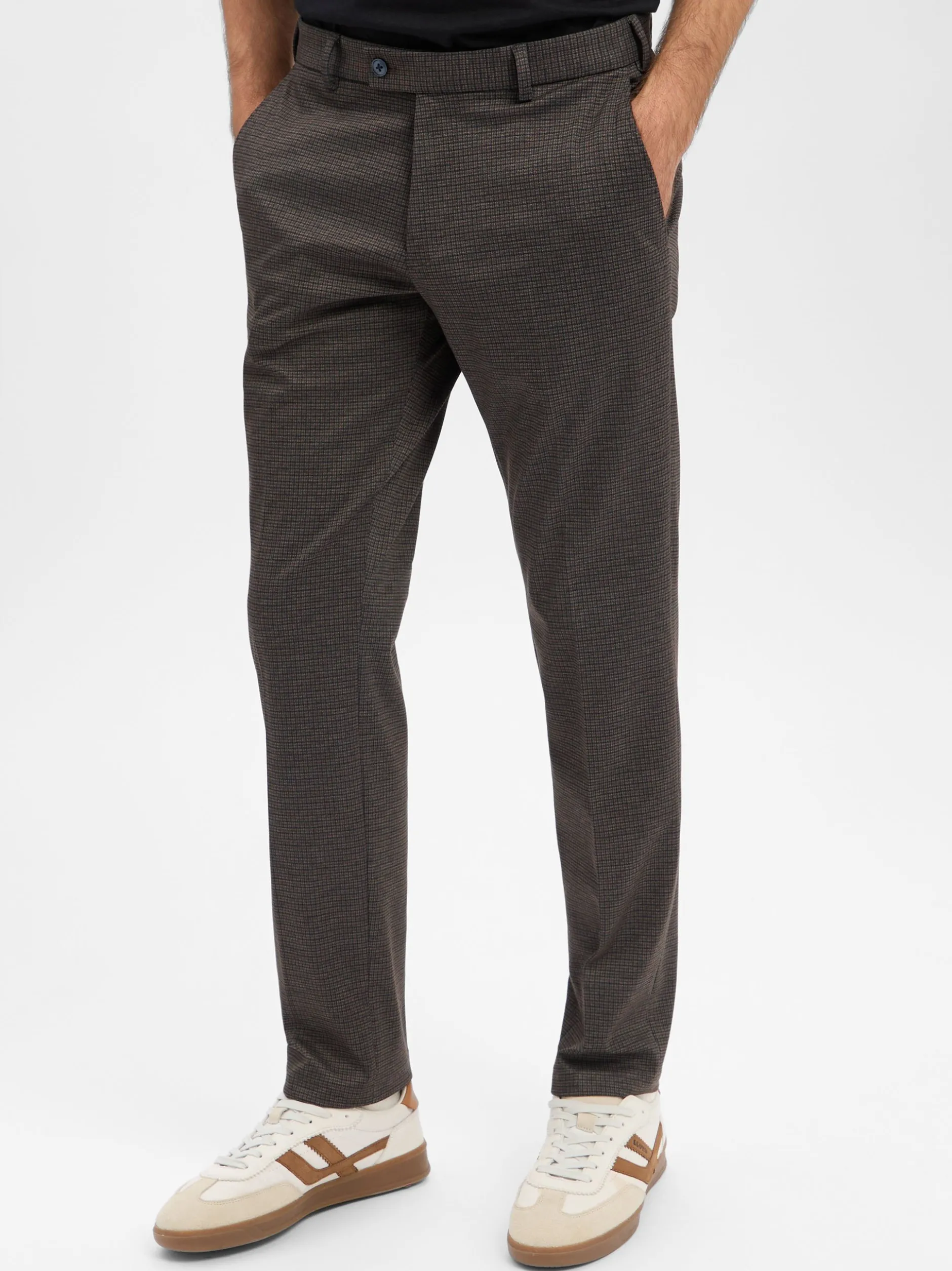 Finshley & Harding Herren Baukasten-Hose in anthrazit marine
