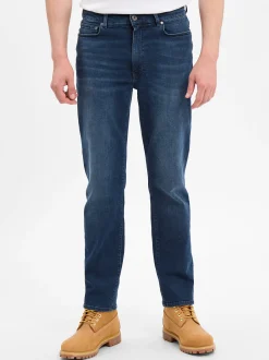 Finshley & Harding Herren Slim Fit Jeans - Ray in dark stone