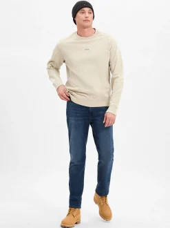 Finshley & Harding Herren Slim Fit Jeans - Ray in dark stone