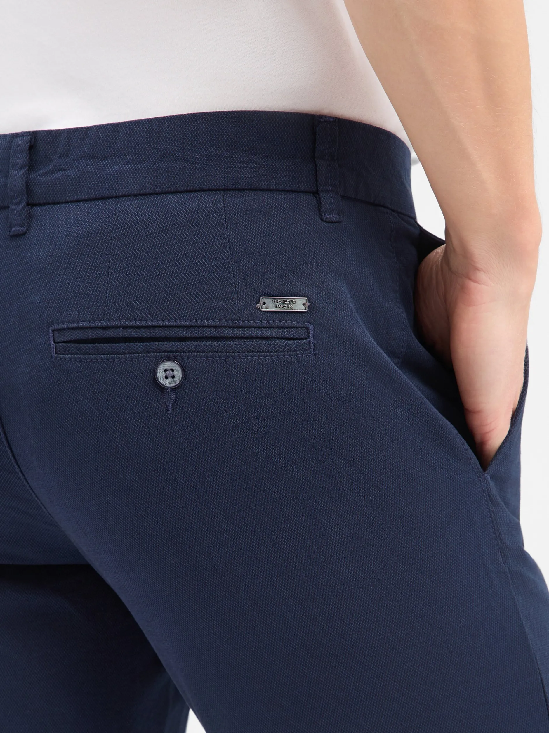 Finshley & Harding Herren Stoffhose - Dylan in marine