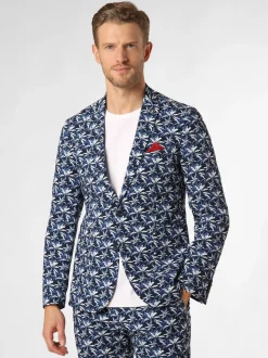 Finshley & Harding London Herren Baukasten-Sakko in marine weiß
