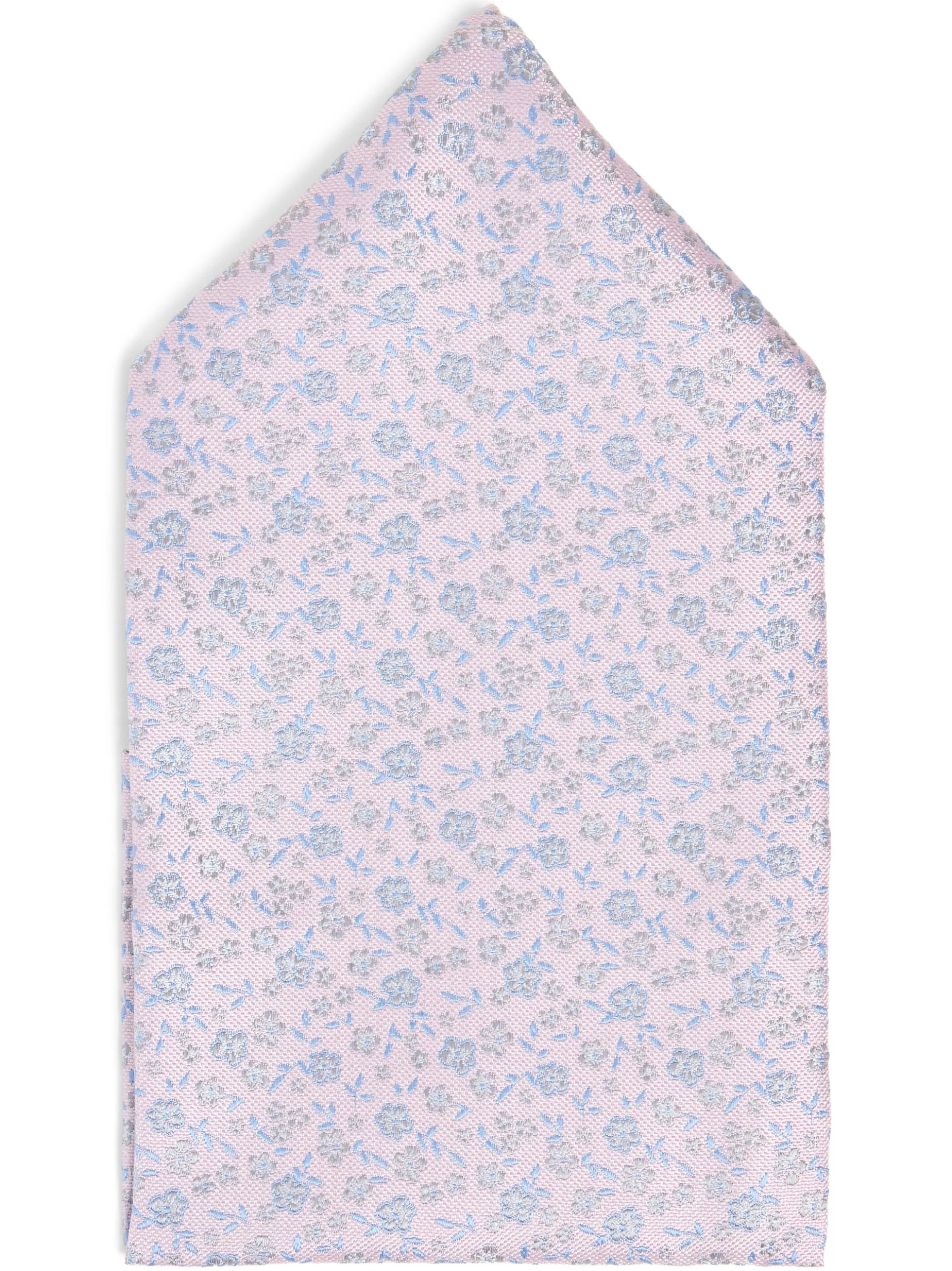 Finshley & Harding London Herren Fliege und Einstecktuch aus Seide in rosa hellblau