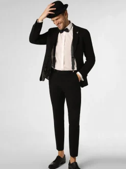 Finshley & Harding London Herren Baukasten-Hose - Hoxdon in schwarz
