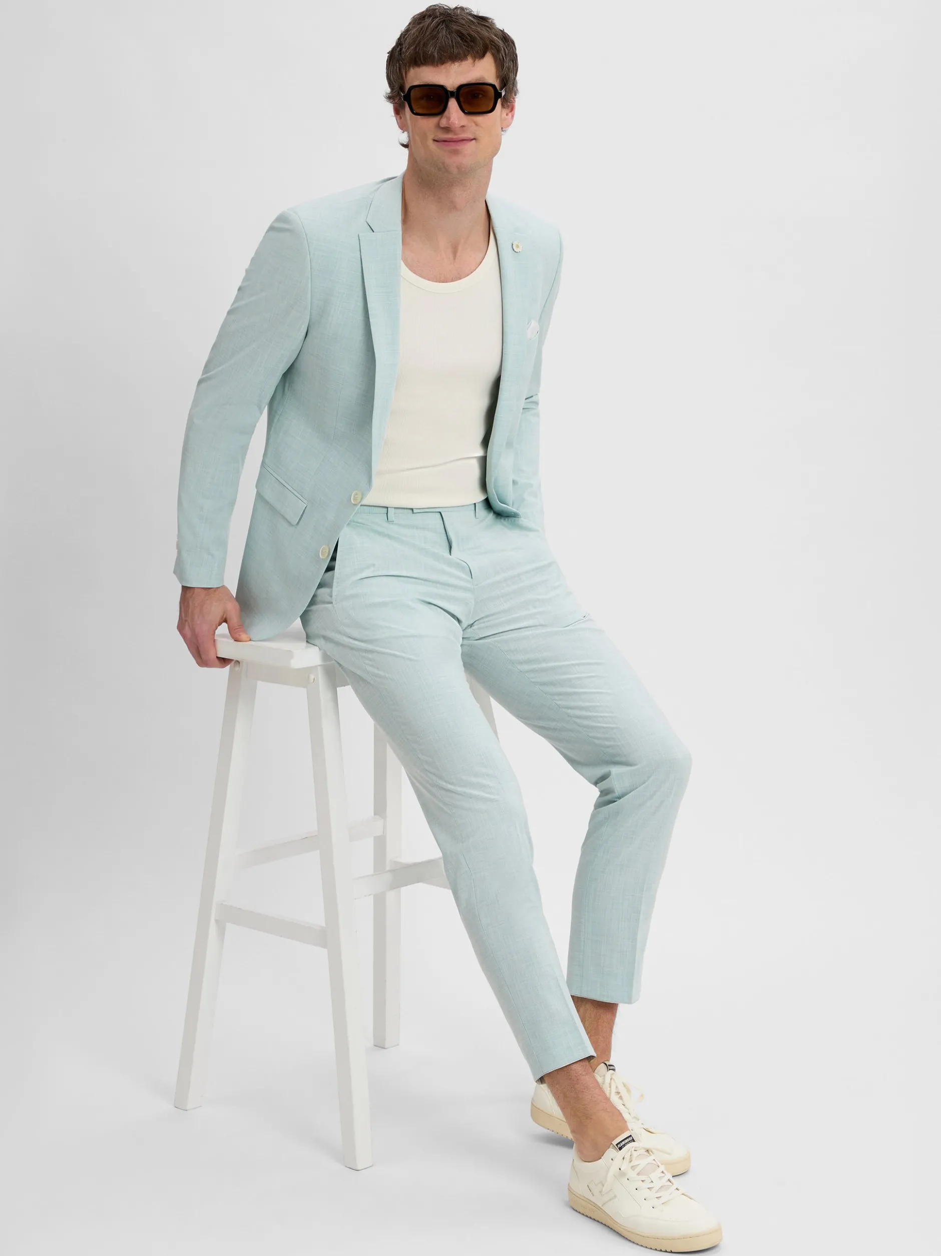 Finshley & Harding London Herren Baukasten-Hose in mint