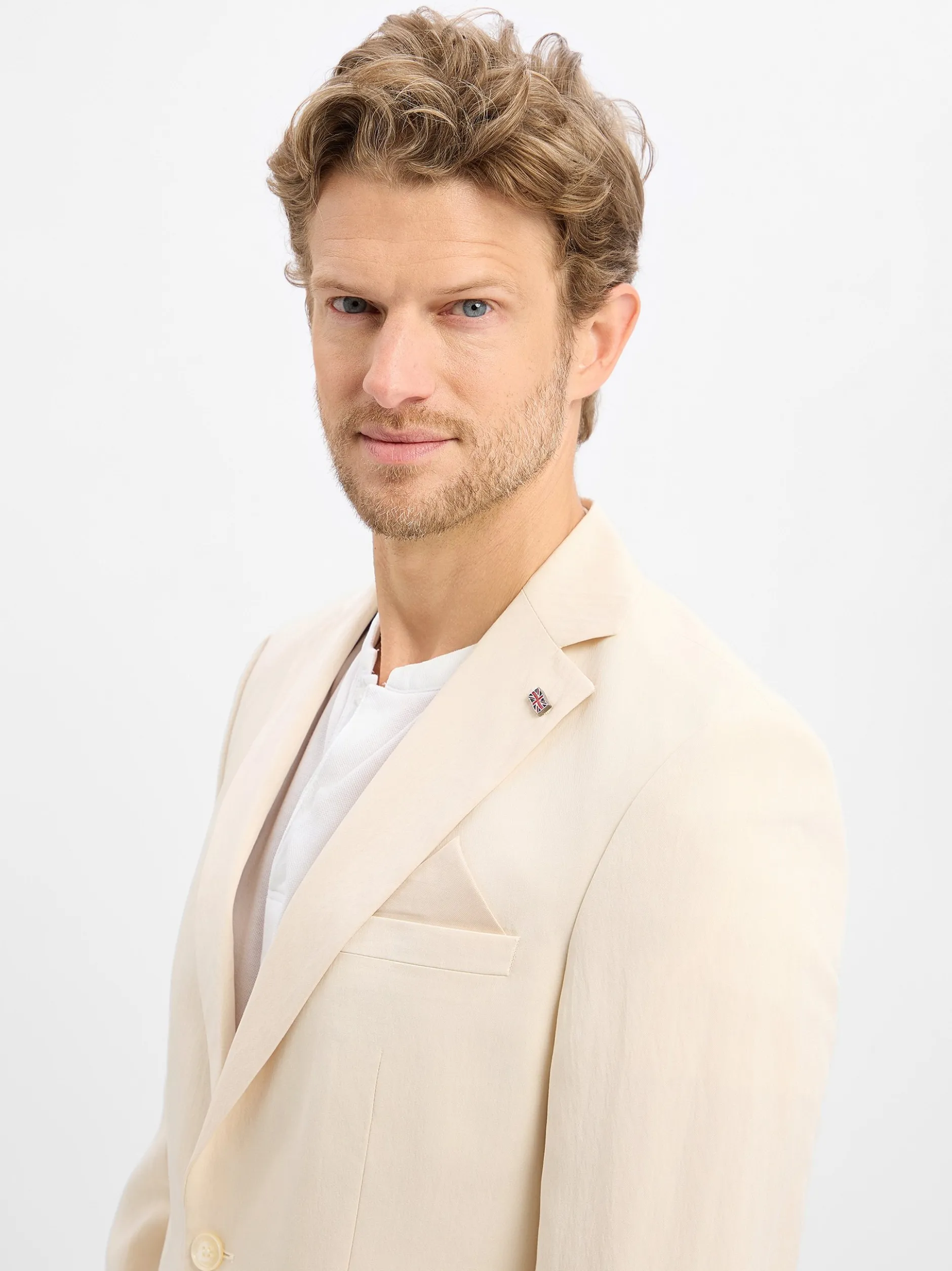 Finshley & Harding London Herren Baukasten-Sakko - Brick in beige