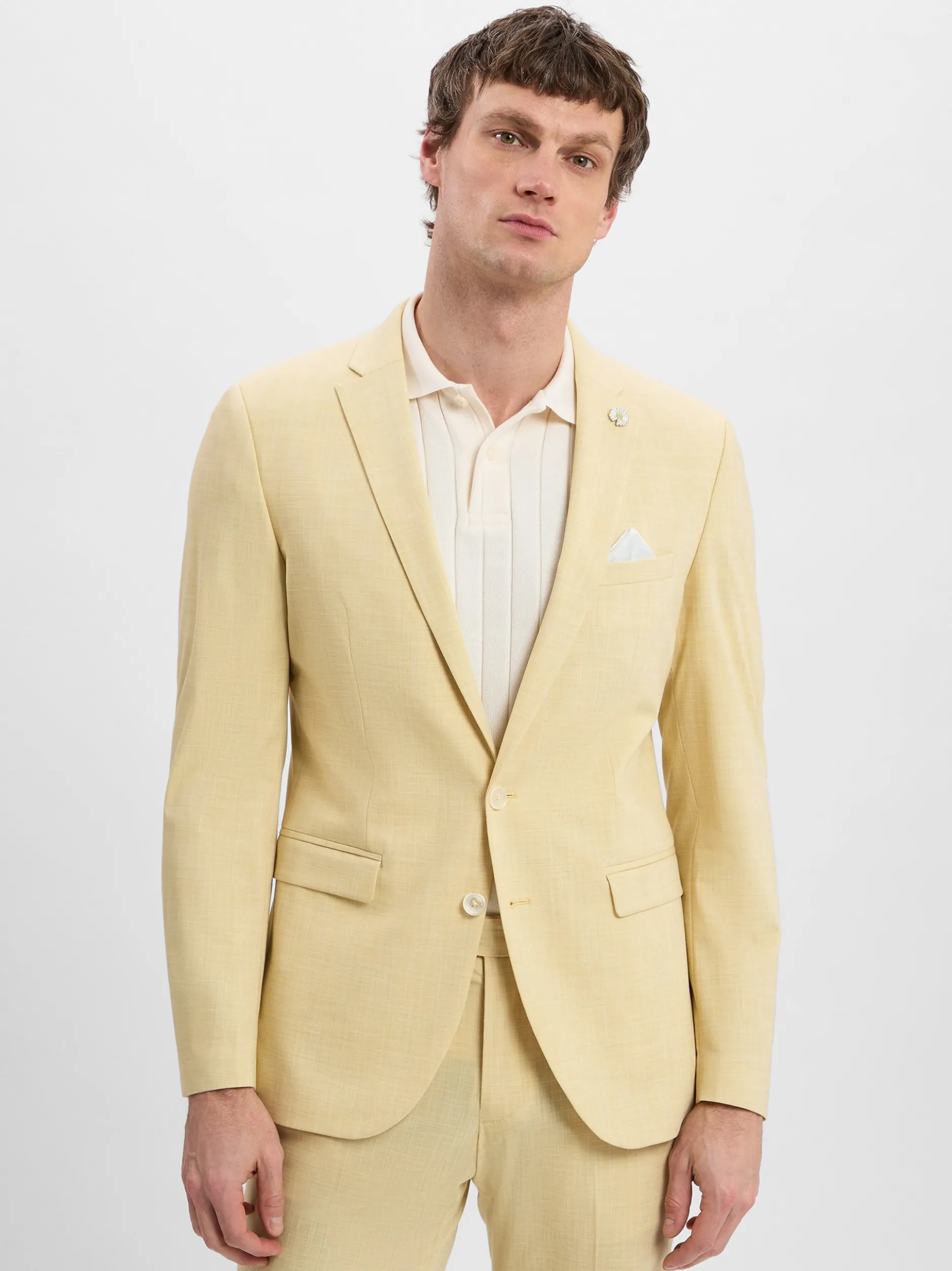 Finshley & Harding London Herren Baukastensakko - Brixdon in gelb