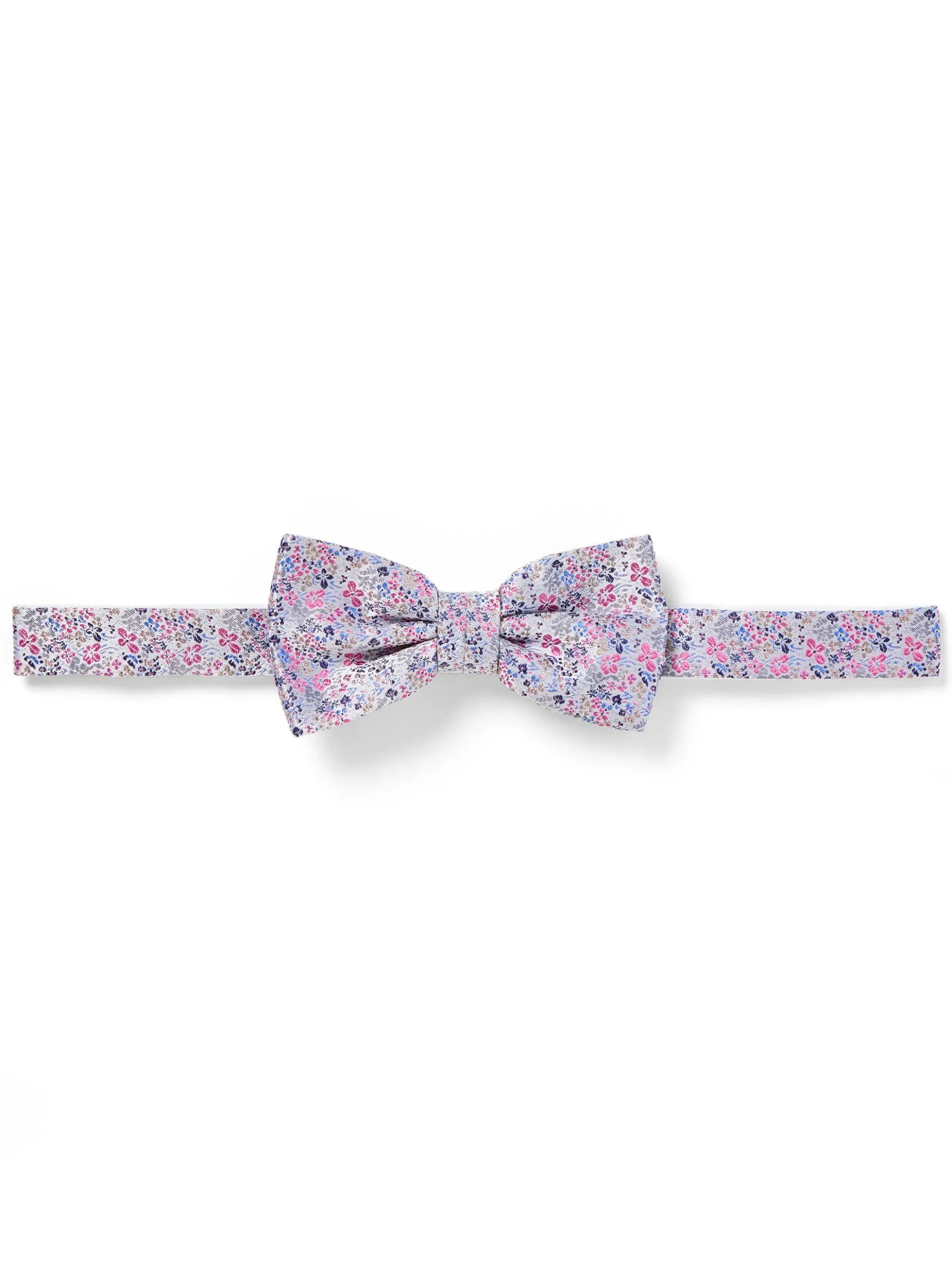 Finshley & Harding London Herren Fliege und Einstecktuch aus Seide in himbeer mehrfarbig