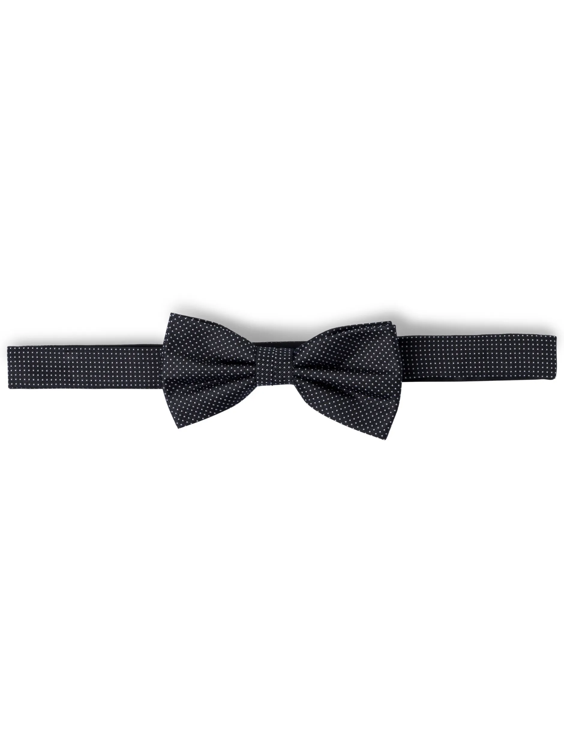 Finshley & Harding London Herren Fliege und Einstecktuch aus Seide in schwarz weiß