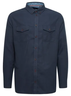 FQ1924 Herren Langarmhemd - FQSteven in blau