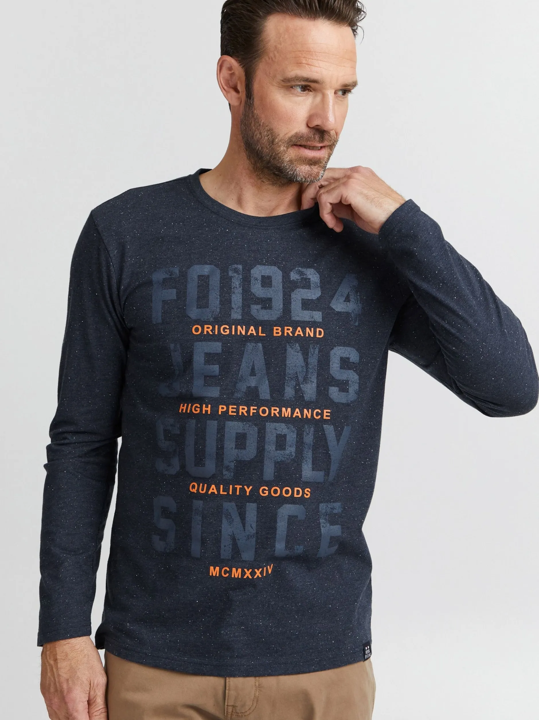 FQ1924 Herren Langarmshirt - FQNoxan in blau