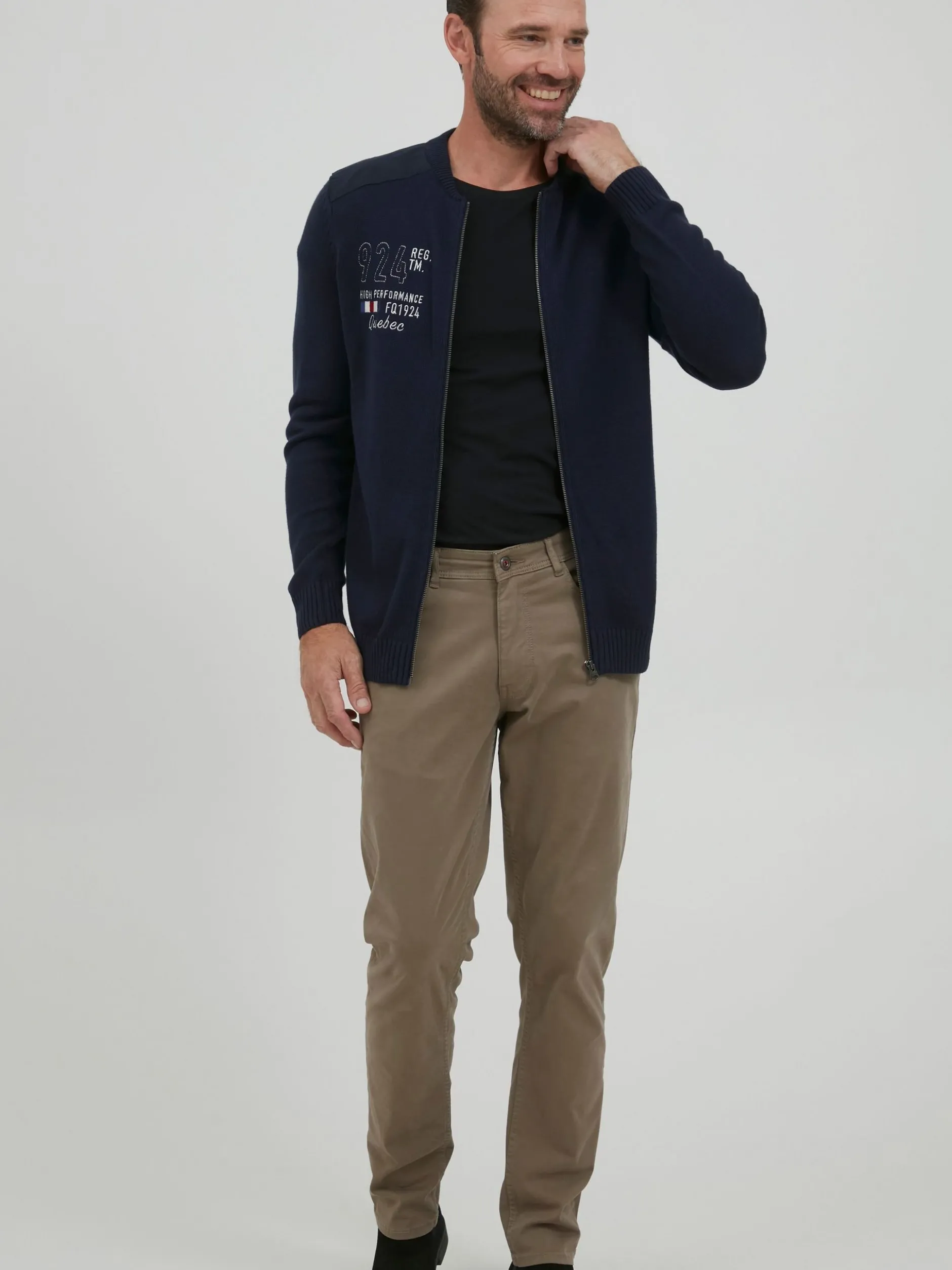 FQ1924 Herren Strickjacke - FQErland in marine