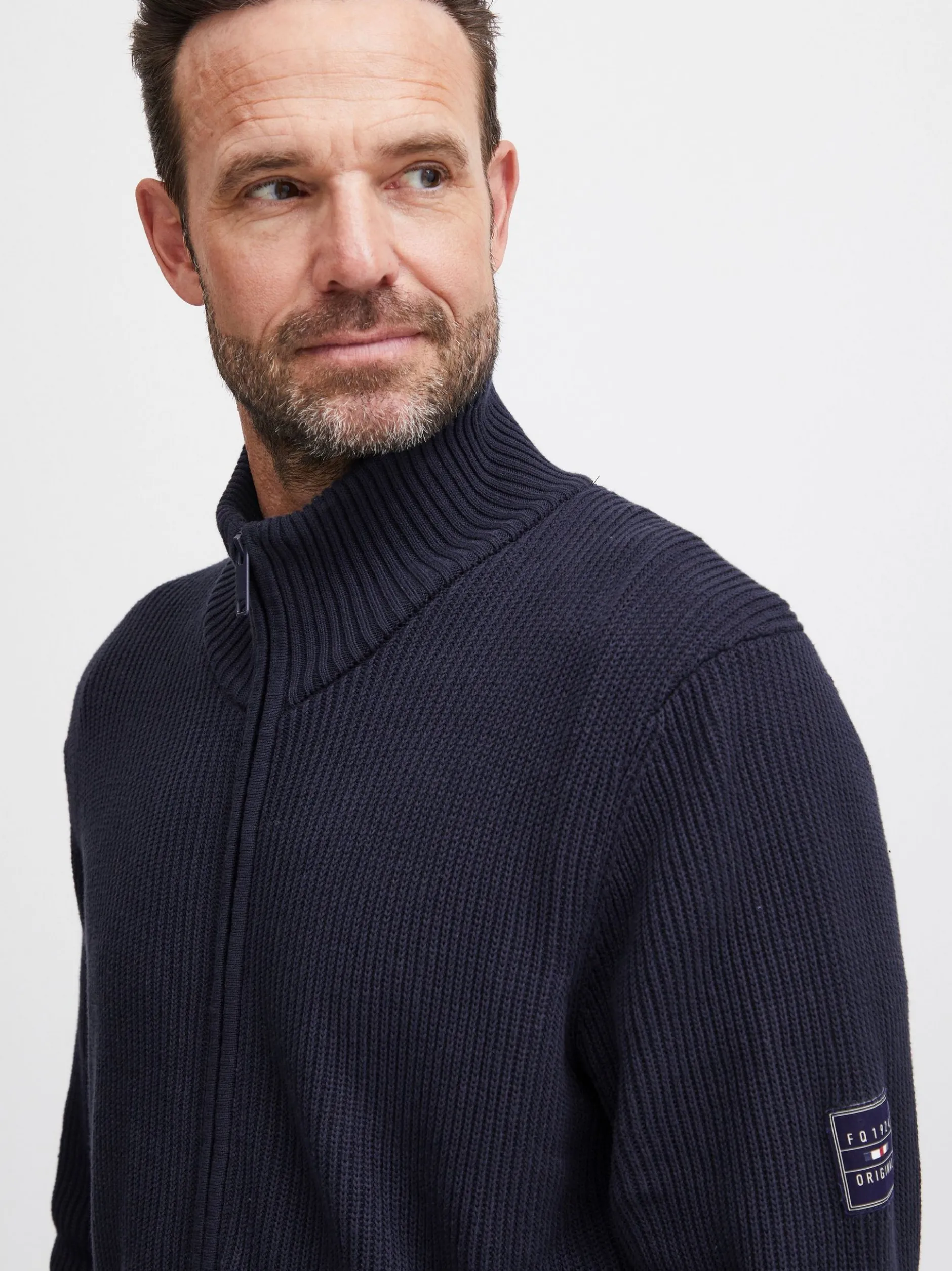 FQ1924 Herren Strickjacke - FQKyle in blau