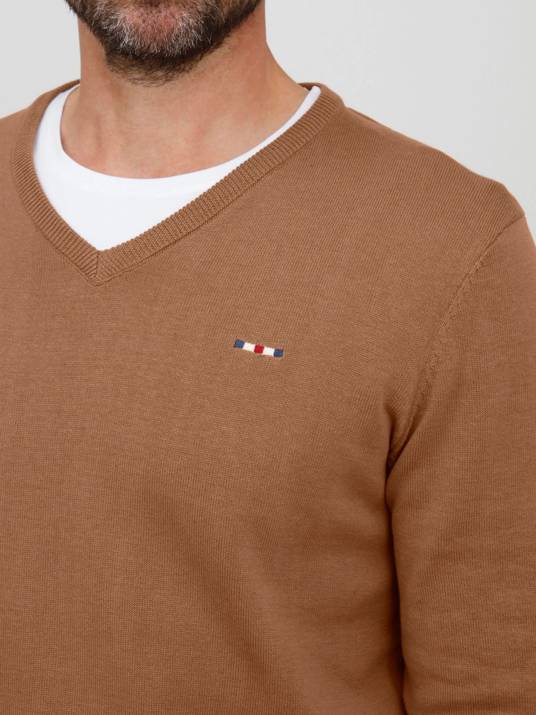 FQ1924 Herren Strickpullover - FQFynjard in braun