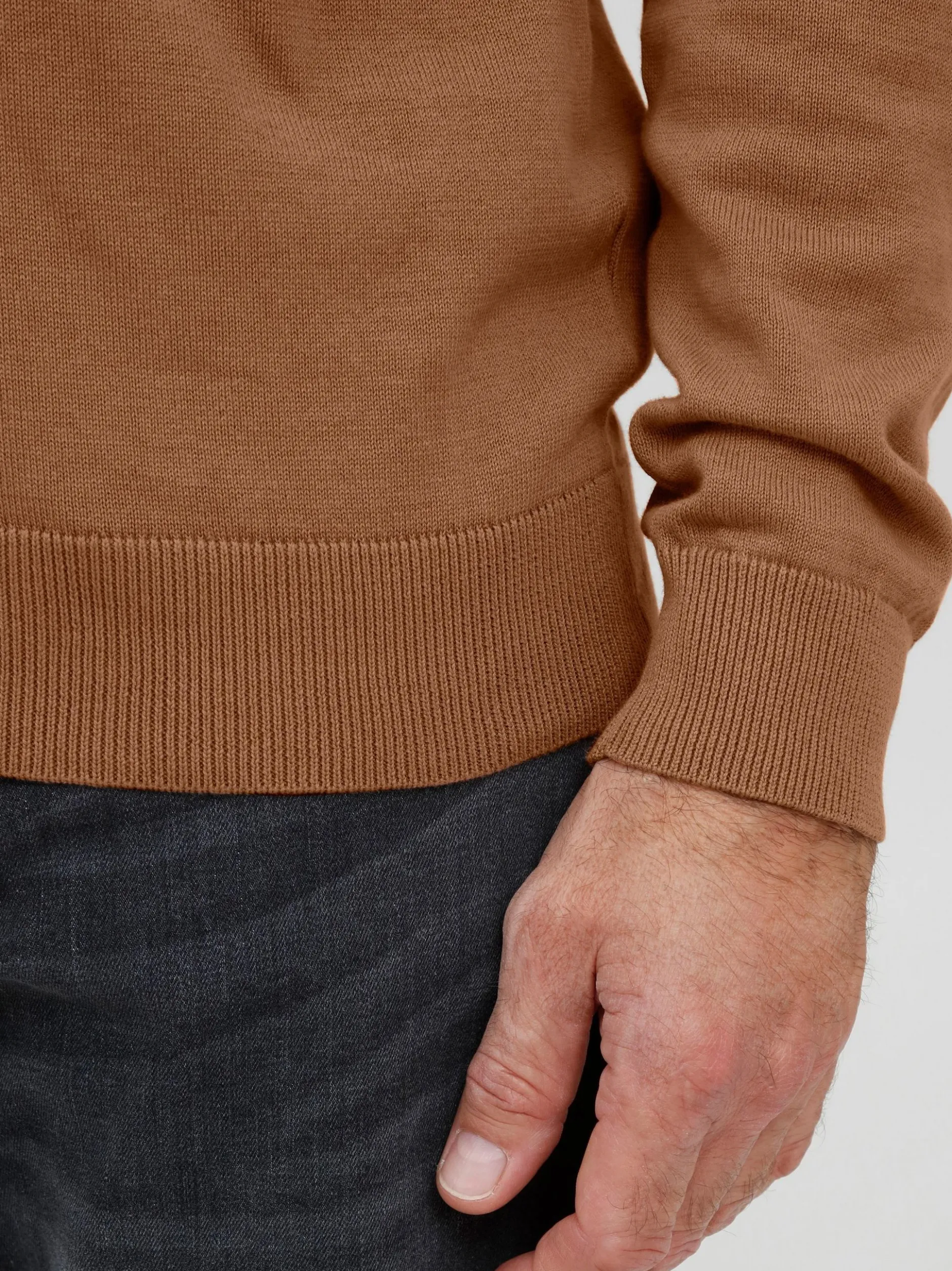 FQ1924 Herren Strickpullover - FQFynjard in braun