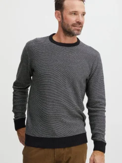 FQ1924 Herren Strickpullover - FQLeon in schwarz