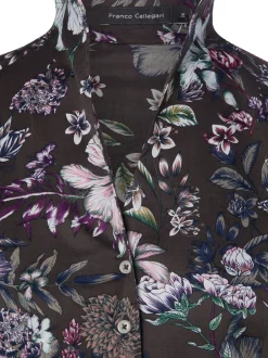 Franco Callegari Damen Bluse in schoko mehrfarbig