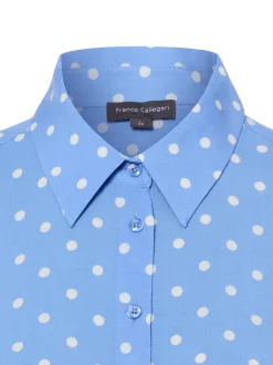 Franco Callegari Damen Kurzarmbluse - Debby in blau weiß