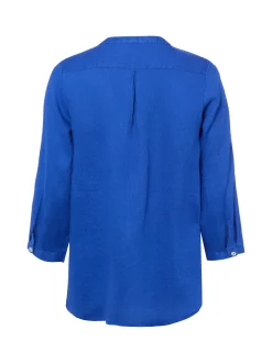 Franco Callegari Damen Leinenbluse in indigo