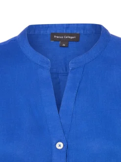 Franco Callegari Damen Leinenbluse in indigo