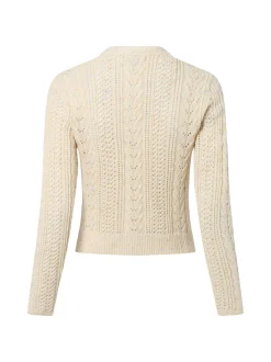 Franco Callegari Damen Strickjacke mit Merino-Anteil in ecru
