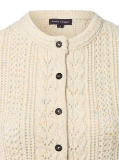 Franco Callegari Damen Strickjacke mit Merino-Anteil in ecru