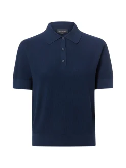 Franco Callegari Damen Strick-Poloshirt in indigo
