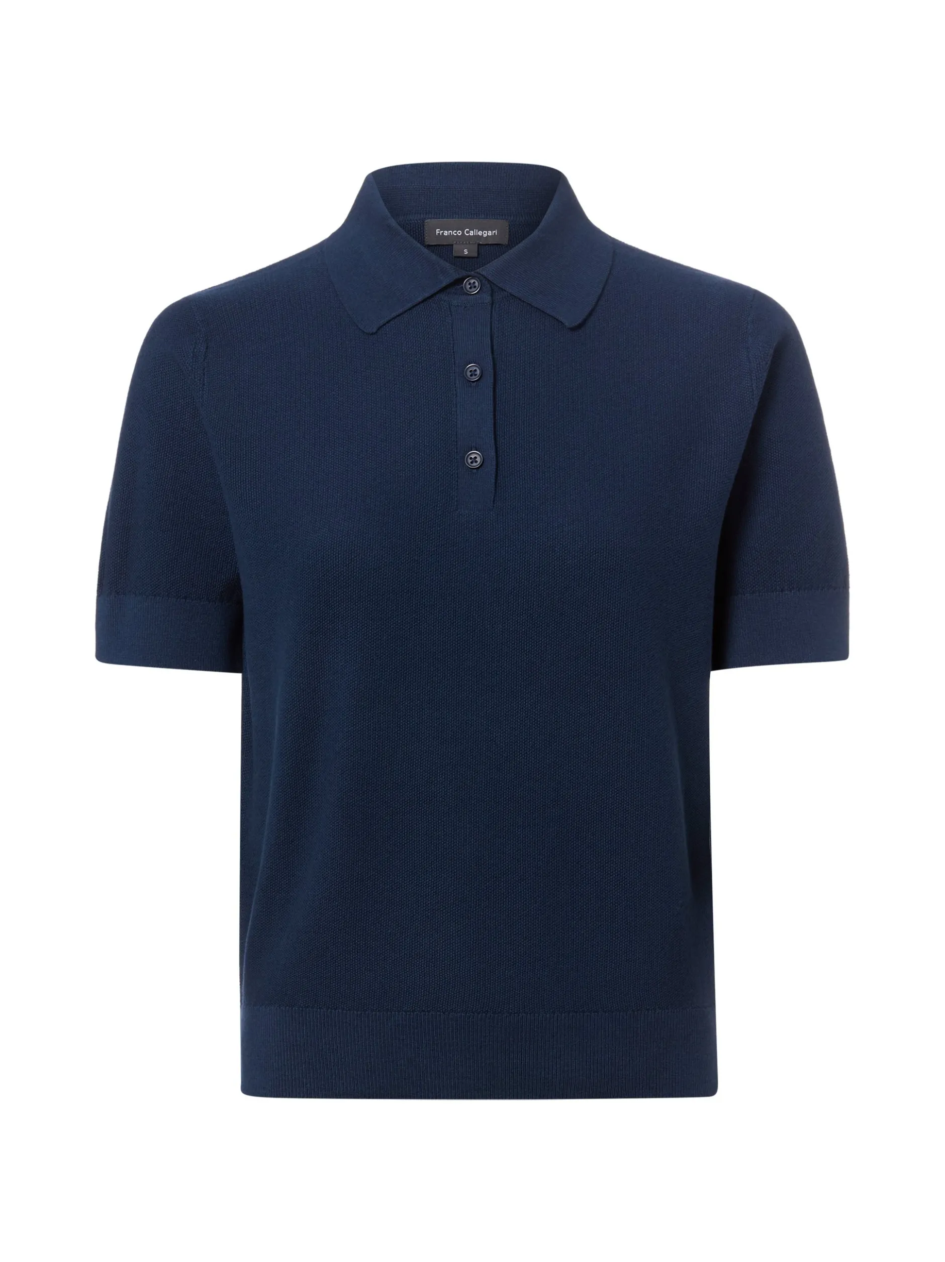 Franco Callegari Damen Strick-Poloshirt in indigo