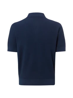 Franco Callegari Damen Strick-Poloshirt in indigo