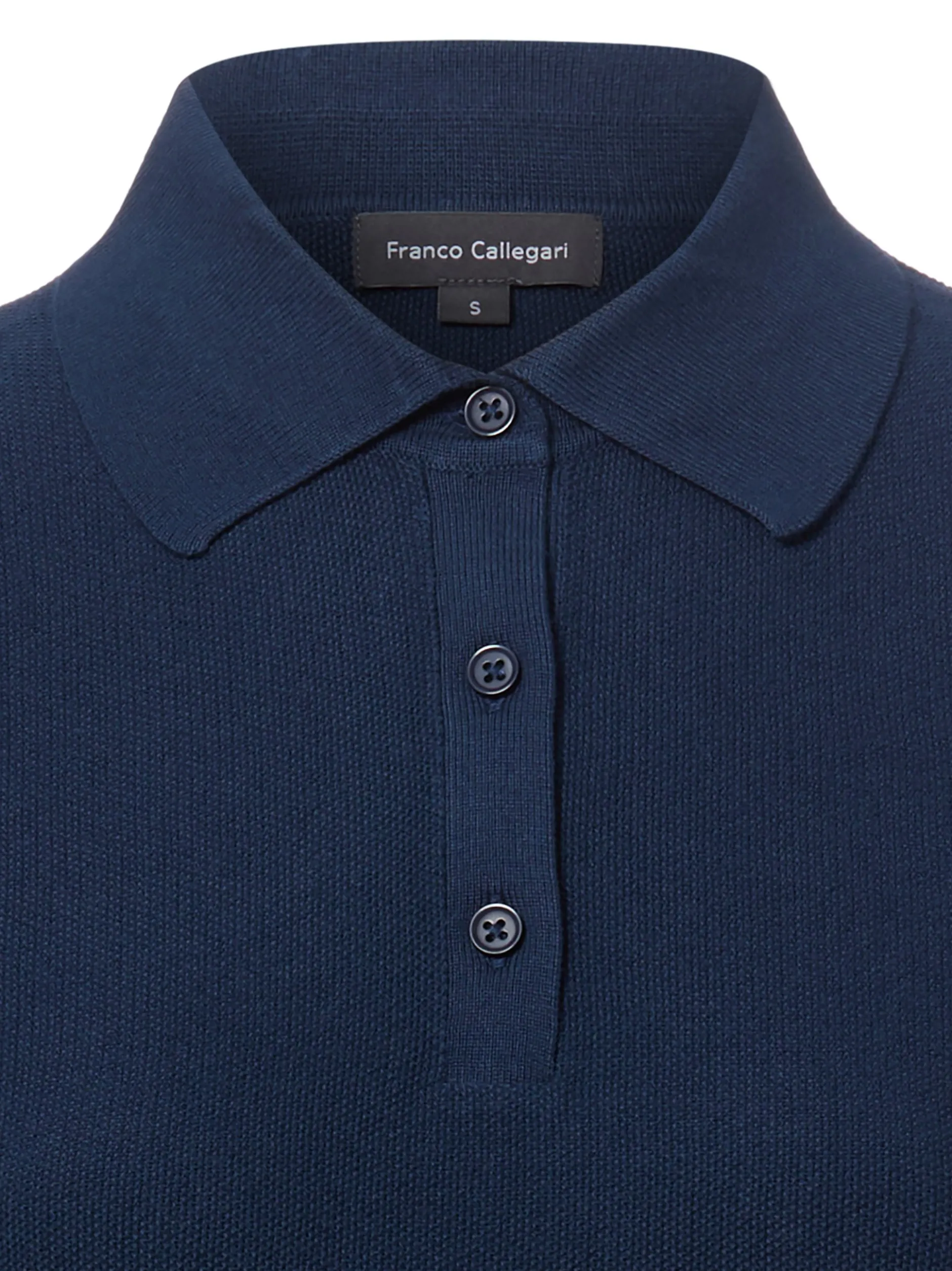 Franco Callegari Damen Strick-Poloshirt in indigo