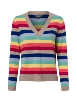 Franco Callegari Damen Strickpullover aus Cashmere in ecru mehrfarbig