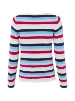 Franco Callegari Damen Strickpullover in ecru mehrfarbig